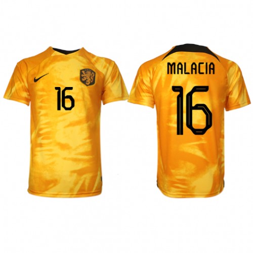 Maillot de foot Pays-Bas Tyrell Malacia #16 Domicile Monde 2022 Manches Courte